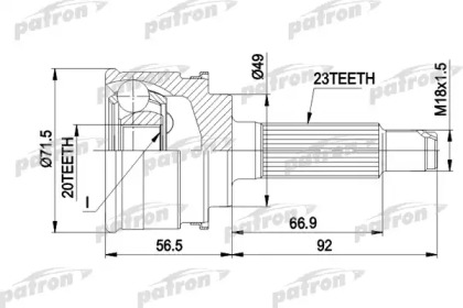 Шарнирный комплект PATRON PCV1360