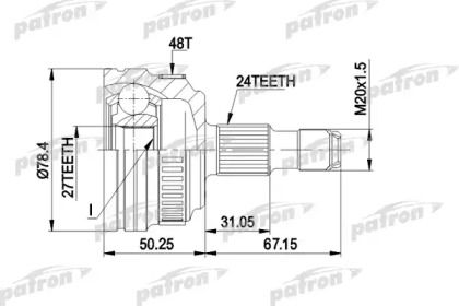 Шарнирный комплект PATRON PCV1367