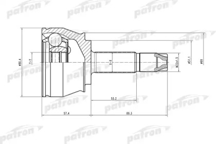 Шарнирный комплект PATRON PCV1374