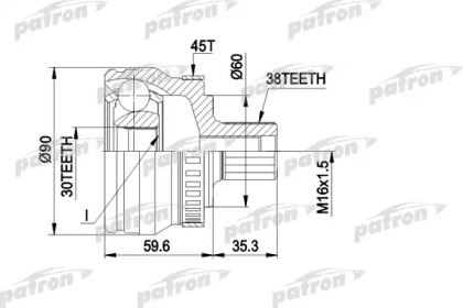 Шарнирный комплект PATRON PCV1377