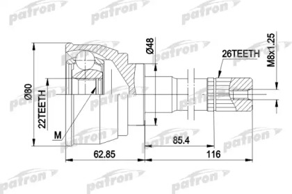 Шарнирный комплект PATRON PCV1380