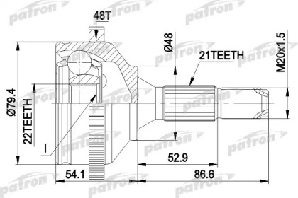 Шарнирный комплект PATRON PCV1382