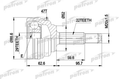 Шарнирный комплект PATRON PCV1401