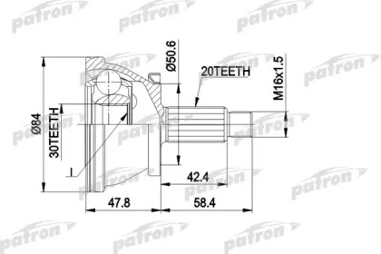 Шарнирный комплект PATRON PCV1403