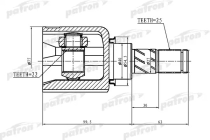 Шарнирный комплект PATRON PCV1405