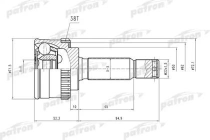 Шарнирный комплект PATRON PCV1406