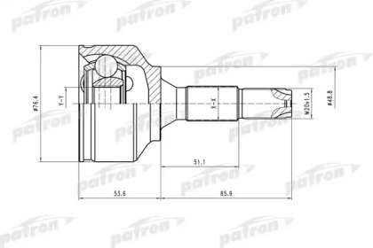 Шарнирный комплект PATRON PCV1407