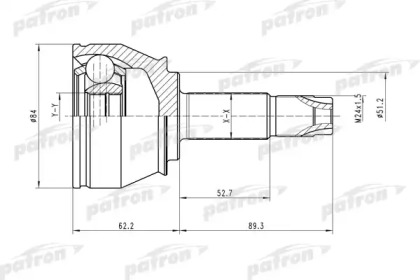 Шарнирный комплект PATRON PCV1419