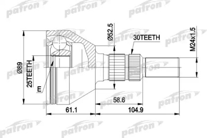 Шарнирный комплект PATRON PCV1420