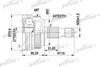 Шарнирный комплект PATRON PCV1434