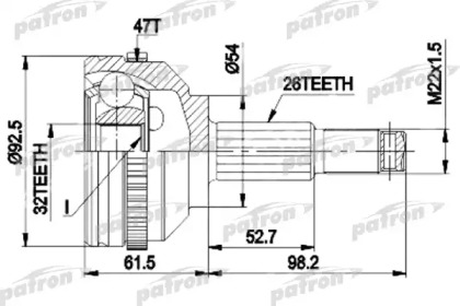 Шарнирный комплект PATRON PCV1438