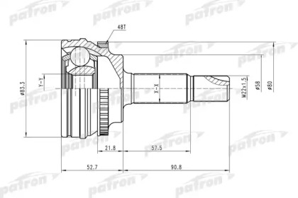 Шарнирный комплект PATRON PCV1450