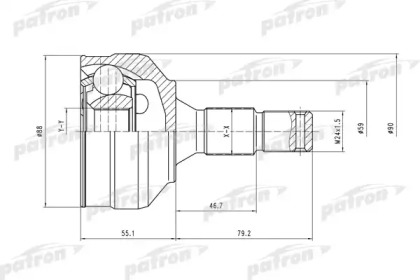 Шарнирный комплект PATRON PCV1455