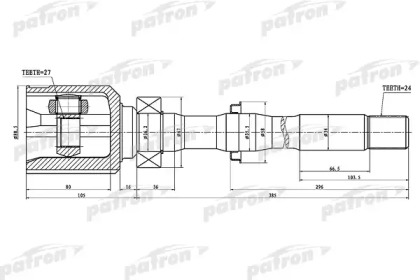 Шарнирный комплект PATRON PCV1459