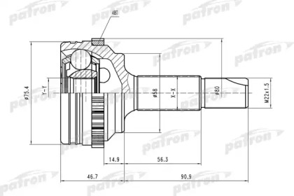 Шарнирный комплект PATRON PCV1460