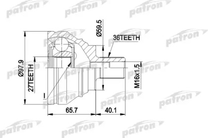 Шарнирный комплект PATRON PCV1463