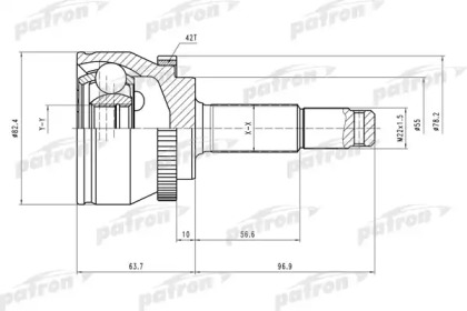 Шарнирный комплект PATRON PCV1475