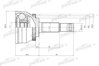 Шарнирный комплект PATRON PCV1477