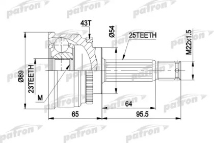 Шарнирный комплект PATRON PCV1491