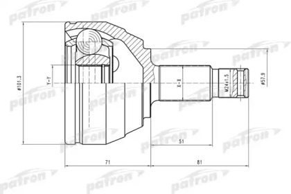 Шарнирный комплект PATRON PCV1495