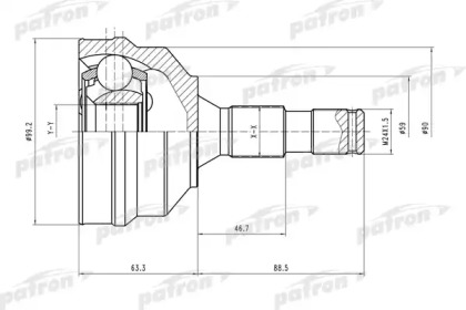 Шарнирный комплект PATRON PCV1496