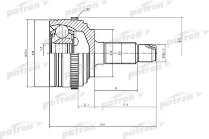 Шарнирный комплект PATRON PCV1502