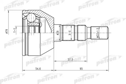 Шарнирный комплект PATRON PCV1504