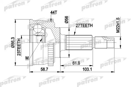 Шарнирный комплект PATRON PCV1508