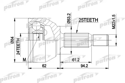 Шарнирный комплект PATRON PCV1511