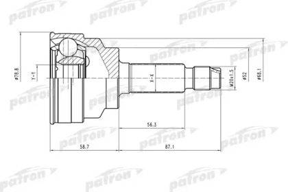 Шарнирный комплект PATRON PCV1518