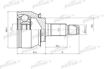 Шарнирный комплект PATRON PCV1520