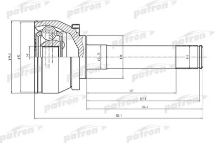 Шарнирный комплект PATRON PCV1524