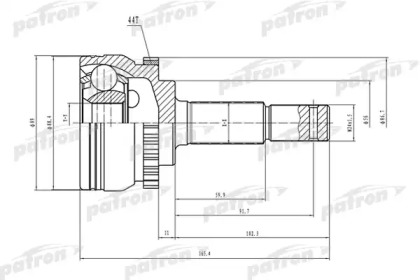 Шарнирный комплект PATRON PCV1533