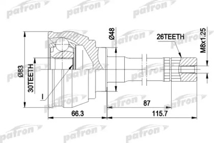 Шарнирный комплект PATRON PCV1540