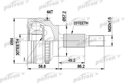 Шарнирный комплект PATRON PCV1542