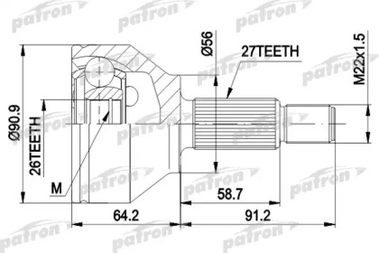 Шарнирный комплект PATRON PCV1549