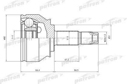 Шарнирный комплект PATRON PCV1550