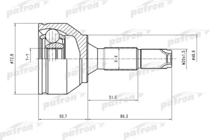 Шарнирный комплект PATRON PCV1561