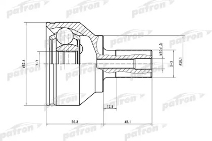 Шарнирный комплект PATRON PCV1563