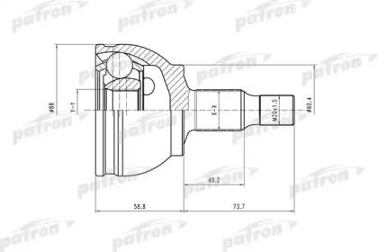 Шарнирный комплект PATRON PCV1590