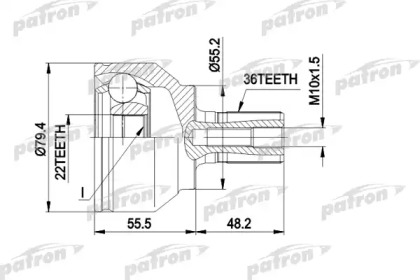 Шарнирный комплект PATRON PCV1603