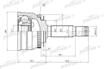 Шарнирный комплект PATRON PCV1607