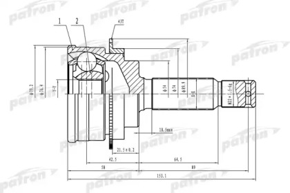 Шарнирный комплект PATRON PCV1639