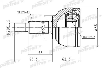 Вал PATRON PCV1650