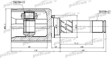 Шарнир PATRON PCV1745