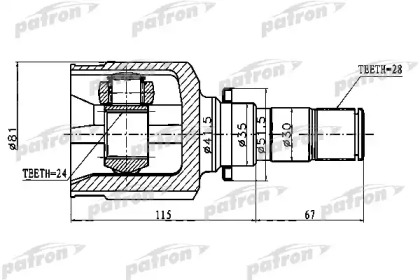 Шарнир PATRON PCV1747