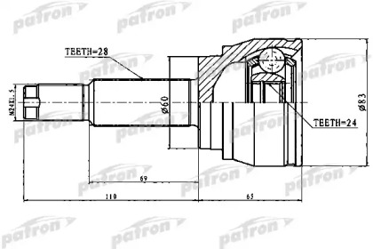 Шарнир PATRON PCV1754