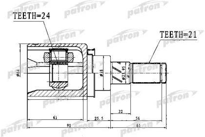 Шарнир PATRON PCV1761