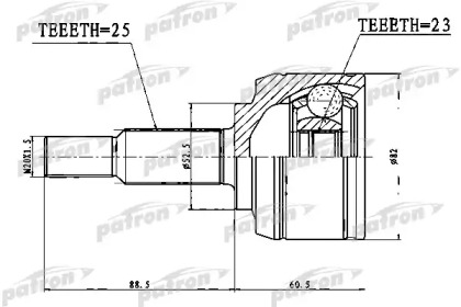 Шарнирный комплект PATRON PCV1767