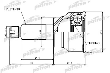 Шарнир PATRON PCV1772